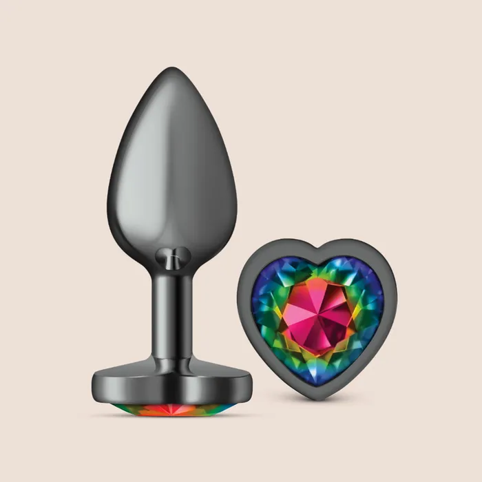 Anal Viben Toys Cheeky Charms Gunmetal Heart Plug lightweight metal booty jewelry Anal Viben Toys Cheeky Charms Gunmetal Heart Plug lightweight metal booty jewelry