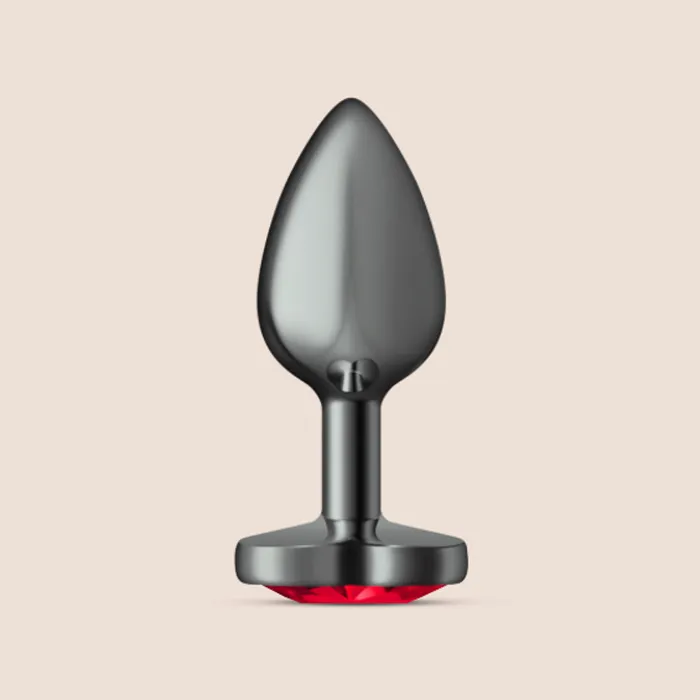 Anal Viben Toys Cheeky Charms Gunmetal Heart Plug lightweight metal booty jewelry