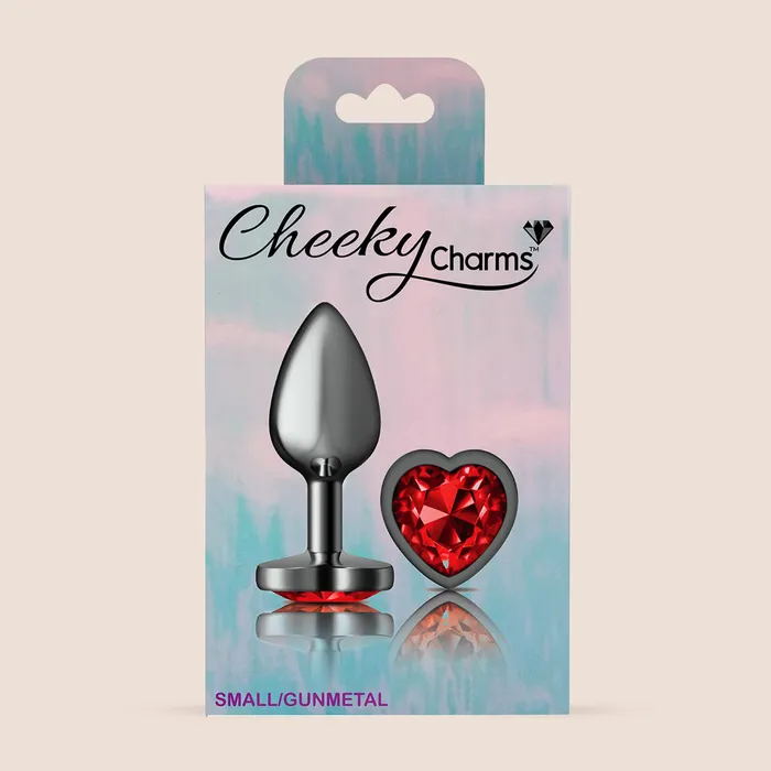 Anal Viben Toys Cheeky Charms Gunmetal Heart Plug lightweight metal booty jewelry