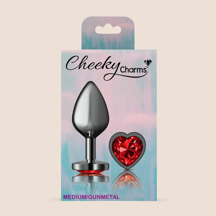 Anal Viben Toys Cheeky Charms Gunmetal Heart Plug lightweight metal booty jewelry