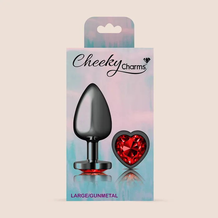 Anal Viben Toys Cheeky Charms Gunmetal Heart Plug lightweight metal booty jewelry