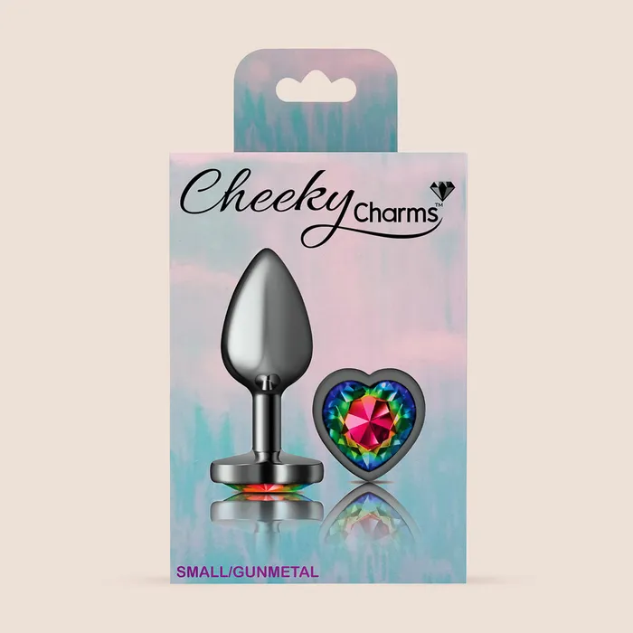 Anal Viben Toys Cheeky Charms Gunmetal Heart Plug lightweight metal booty jewelry