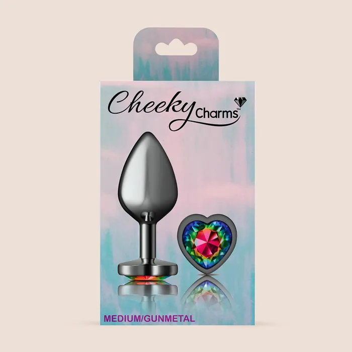 Anal Viben Toys Cheeky Charms Gunmetal Heart Plug lightweight metal booty jewelry
