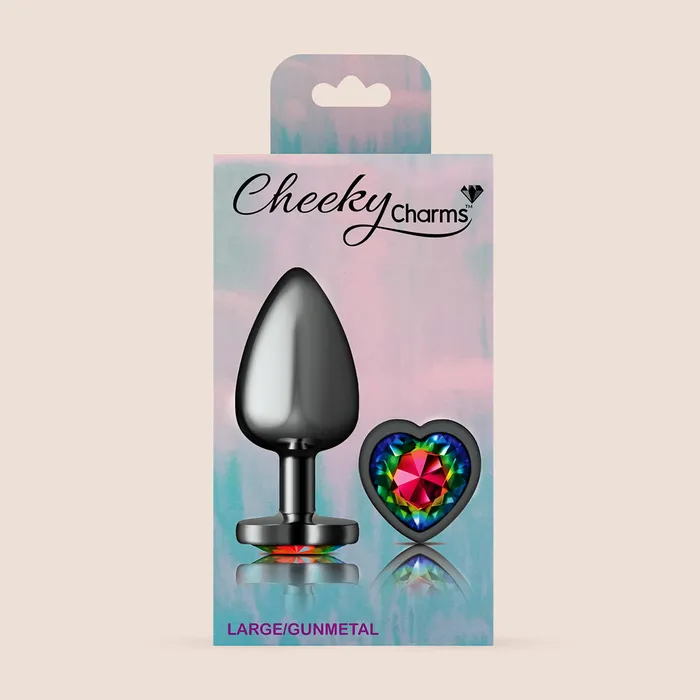 Anal Viben Toys Cheeky Charms Gunmetal Heart Plug lightweight metal booty jewelry