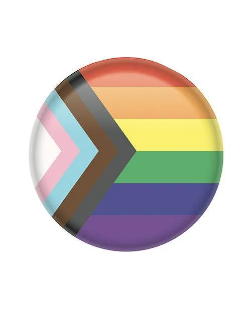 Beistle Vibrators Pride Flag Button