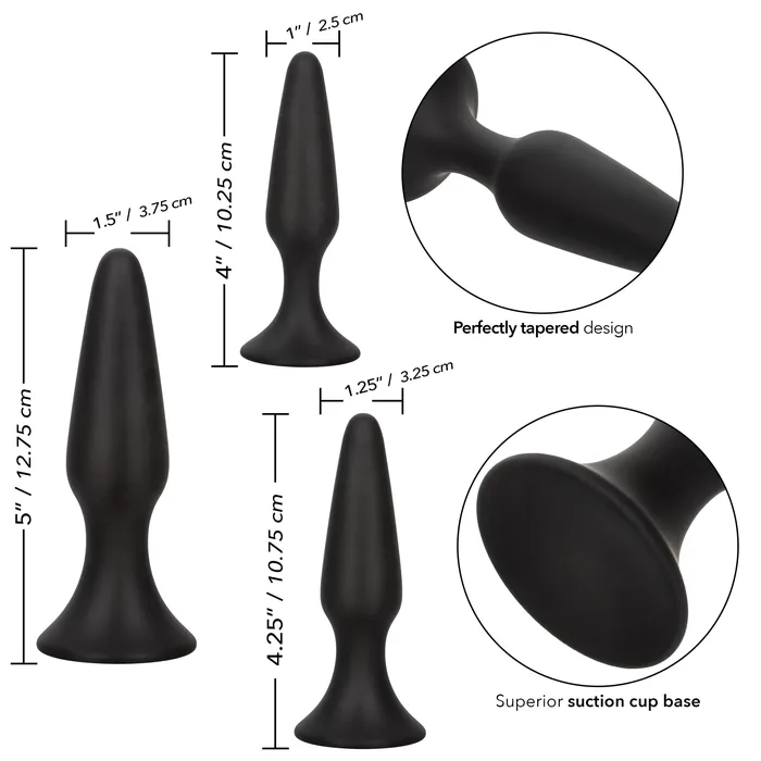 California Exotics Anal California Exotics Colt Silicone Anal Trainer Kit 3 Plugs Black California Exotics Anal California Exotics Colt Silicone Anal Trainer Kit 3 Plugs Black