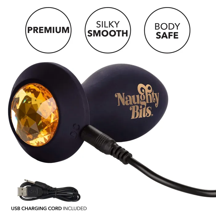 California Exotics California Exotics Naughty Bits Shake Your Ass Petite Vibrating Butt Plug Black Anal