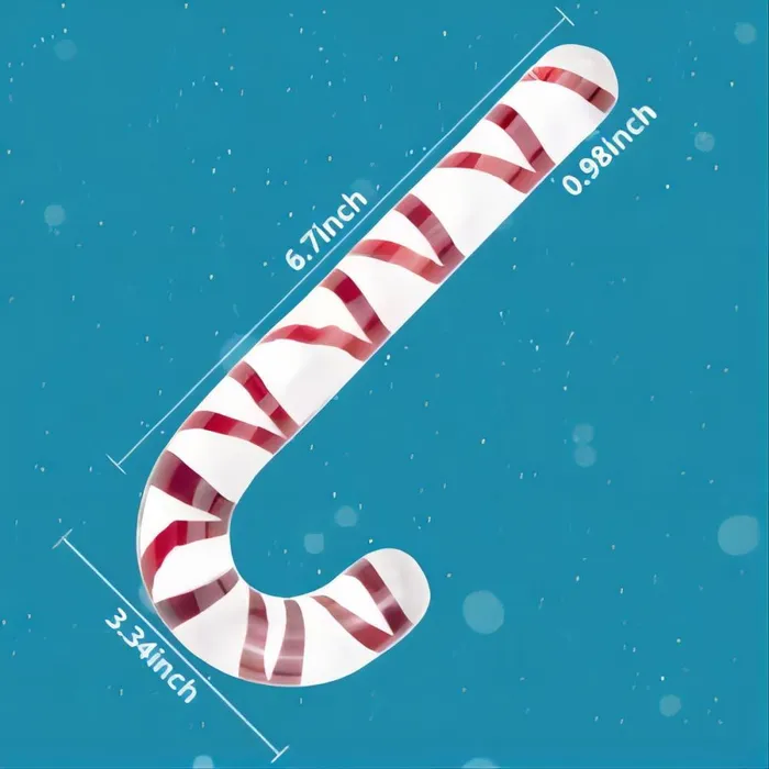 Chirstams Gift Doubleend Butt Plug Glass Pleasure Wand Dildo Candy Cane Unisex Anal Butt Plug for Men Women propinkup Anal