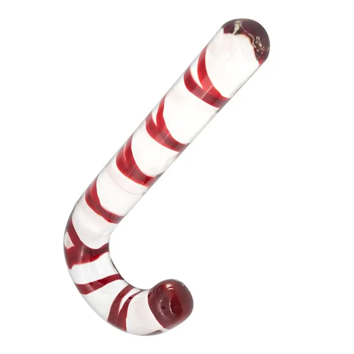 Chirstams Gift Doubleend Butt Plug Glass Pleasure Wand Dildo Candy Cane Unisex Anal Butt Plug for Men Women propinkup Anal