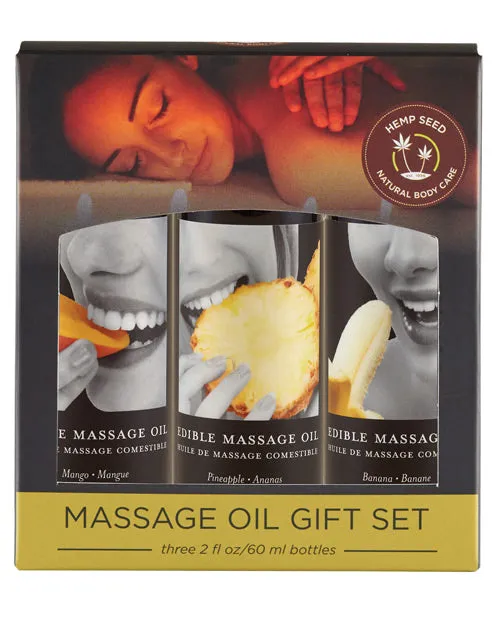 Couples Earthly Body Earthly Body Edible Massage Oil Gift Set 2 Oz