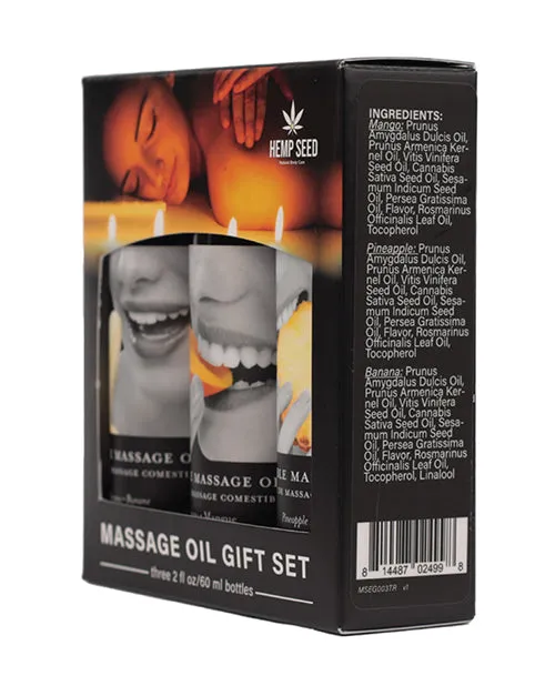 Couples Earthly Body Earthly Body Edible Massage Oil Gift Set 2 Oz