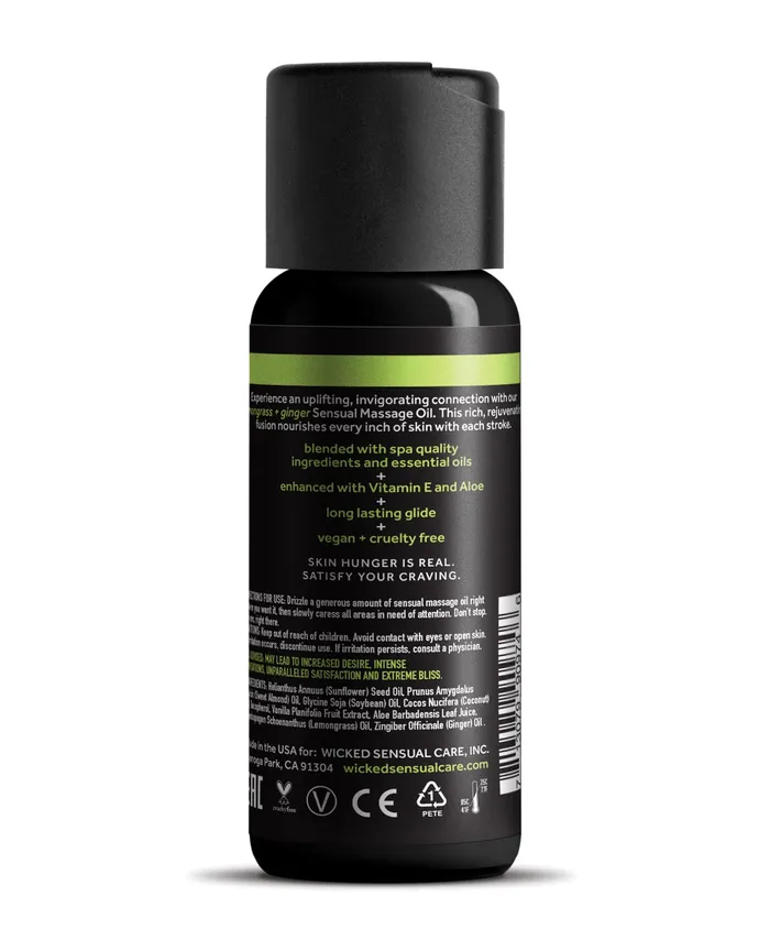 Couples Wicked Sensual Care Wicked Sensual Care Lemongrass Ginger Massage Oil 4 oz Couples Wicked Sensual Care Wicked Sensual Care Lemongrass Ginger Massage Oil 4 oz