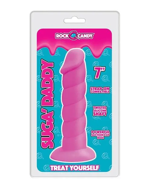 Dildos Rock Candy Toys LLC Rock Candy Suga Daddy Silicone Dildo Pink