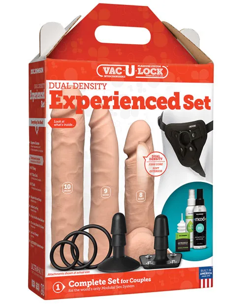 Doc Johnson Dildos VacULock Dual Density Experienced Set Vanilla