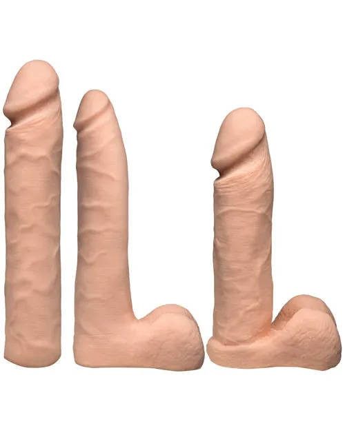 Doc Johnson Dildos VacULock Dual Density Experienced Set Vanilla