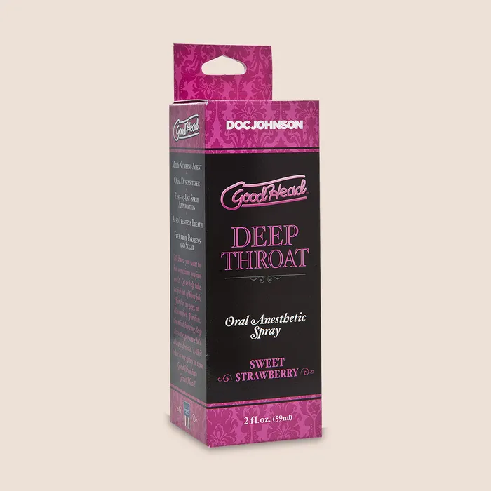 Doc Johnson Enterprises Male Sex Toys Goodhead Deep Throat Spray 2 oz flavored throat desensitizer