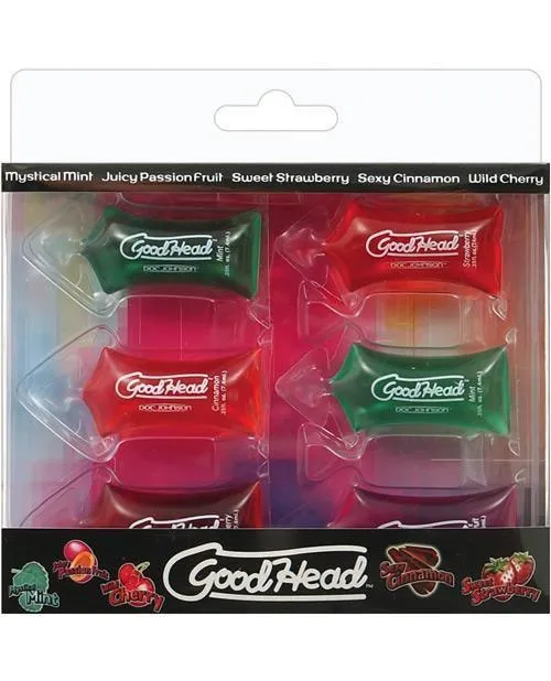 Doc Johnson Good Head 25 Oz Pillow Asst Flavors Pack Of 6 Male Sex Toys