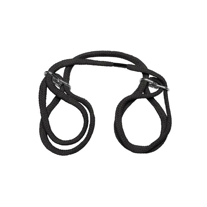 Doc Johnson Japanese Style Bondage Wrist or Ankle Cotton Rope Black Doc Johnson Restraints