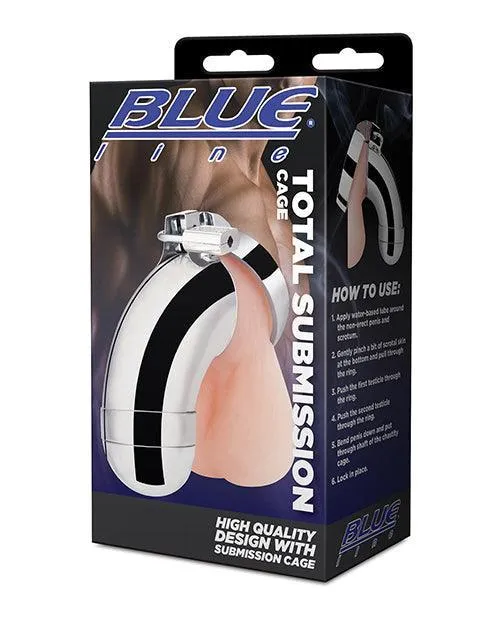 Electric Eel INC Vibrators Blue Line Submission Cage Silver