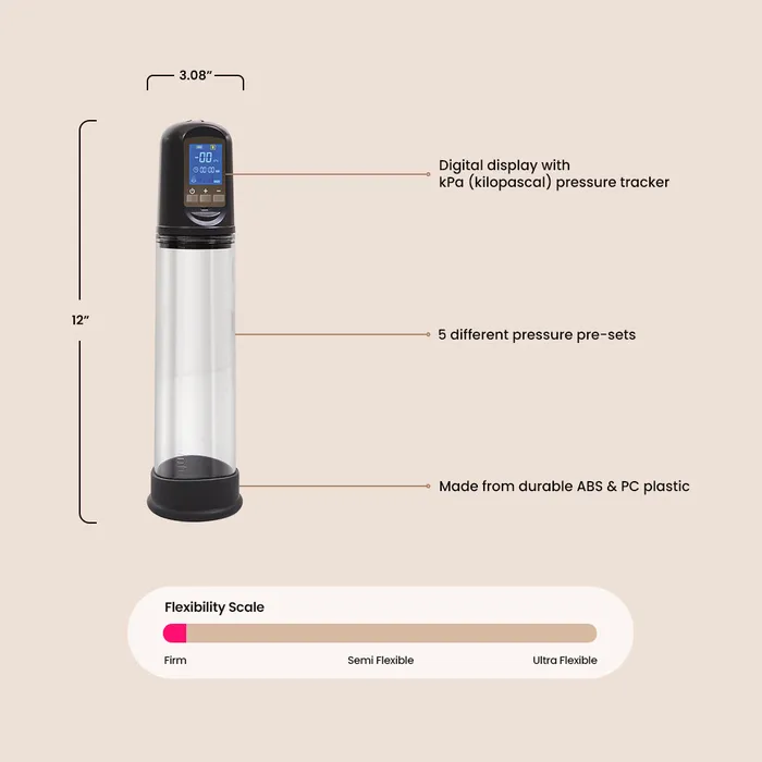 Evolved Novelties Male Sex Toys Adams Rechargeable Penis Pump rechargeable smart pump