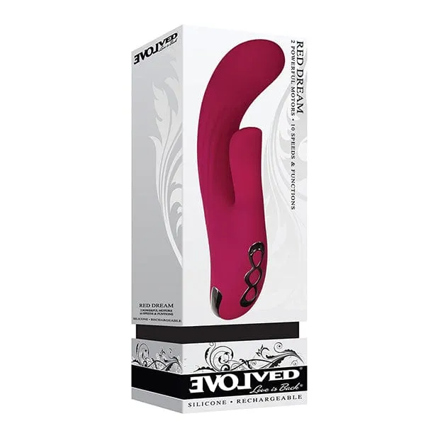Evolved Red Dream Dual Stimulator Rabbit Vibrator Burgundy Evolved Vibrators Evolved Red Dream Dual Stimulator Rabbit Vibrator Burgundy Evolved Vibrators