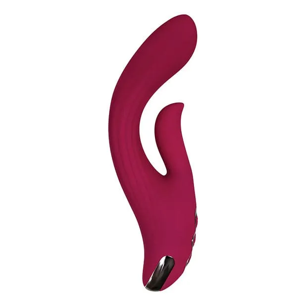 Evolved Red Dream Dual Stimulator Rabbit Vibrator Burgundy Evolved Vibrators