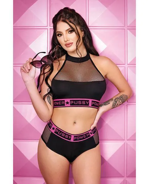 Fantasy Lingerie Male Sex Toys Vibes Pussy Power Micronet Halter Top Booty Short Black Fantasy Lingerie Male Sex Toys Vibes Pussy Power Micronet Halter Top Booty Short Black