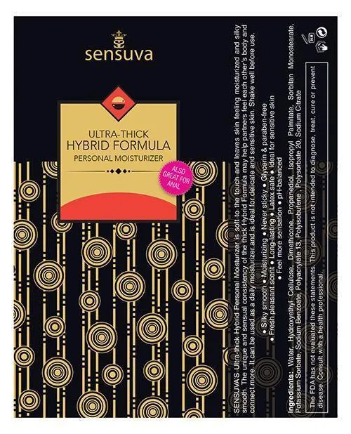 Female Sex Toys Sensuva Valencia Naturals Sensuva Ultra Thick Hybrid Personal Moisturizer 17 Oz Strawberry