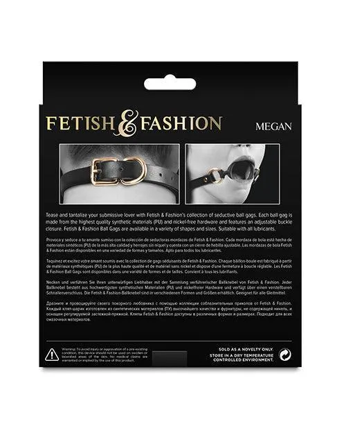 Fetish Fashion Megan Ball Gag Black Ns Novelties INC Anal