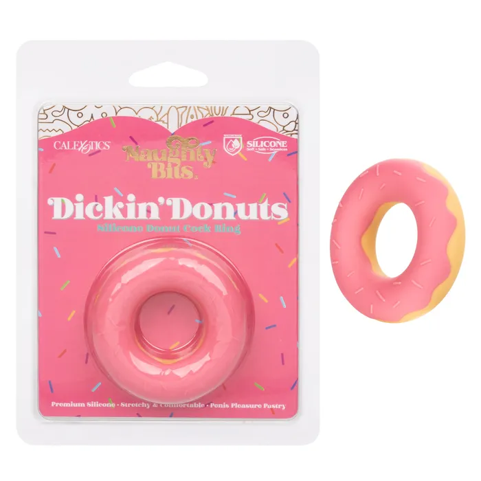 Male Sex Toys California Exotics California Exotics Naughty Bits Dickin Donuts Silicone Donut Cock Ring Pink