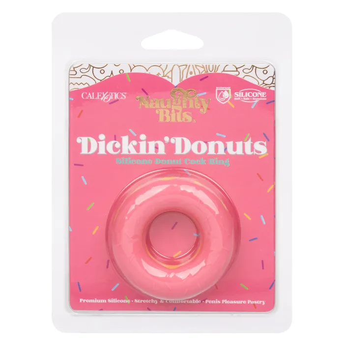 Male Sex Toys California Exotics California Exotics Naughty Bits Dickin Donuts Silicone Donut Cock Ring Pink