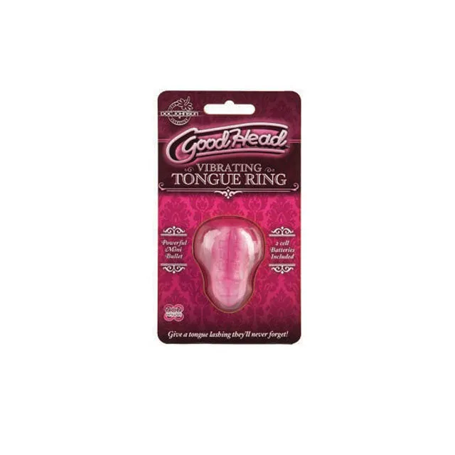 Male Sex Toys Doc Johnson GoodHead Vibrating Tongue Ring Pink