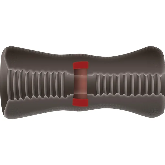 Male Sex Toys Zero Tolerance Zero Tolerance The Vortex Soft Stroker with Vibrating Cock Ring Black