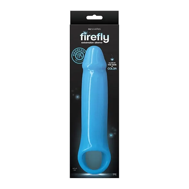 NS Novelties Firefly Glow in the Dark Fantasy Extension Cock Sleeve Large Blue NS Novelties Dildos NS Novelties Firefly Glow in the Dark Fantasy Extension Cock Sleeve Large Blue NS Novelties Dildos