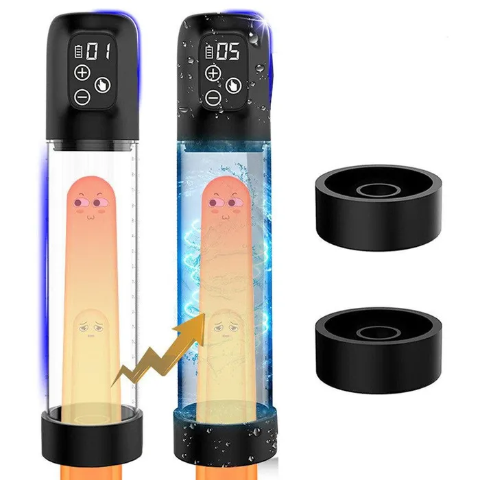 propinkup Male Sex Toys Water SPA Penis Pump LCD Screen Cock Enlargment Gear Male Trainning