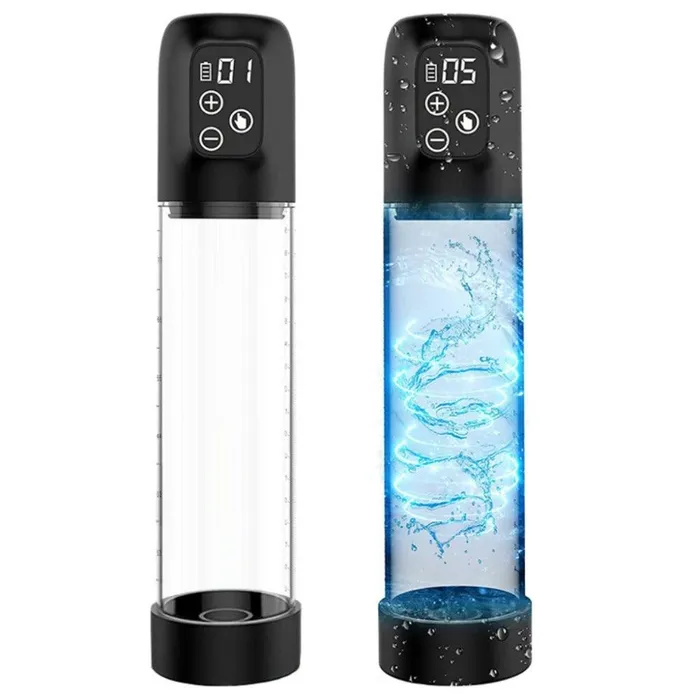 propinkup Male Sex Toys Water SPA Penis Pump LCD Screen Cock Enlargment Gear Male Trainning