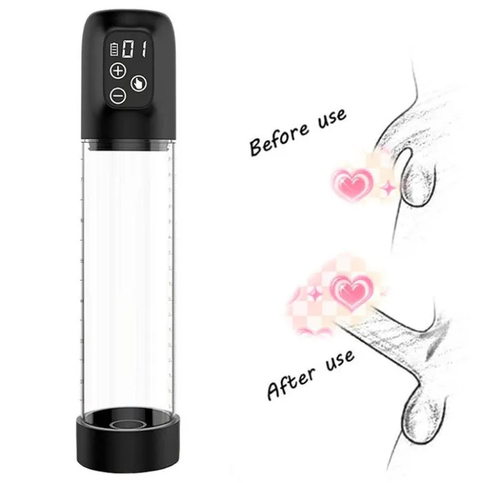 propinkup Male Sex Toys Water SPA Penis Pump LCD Screen Cock Enlargment Gear Male Trainning