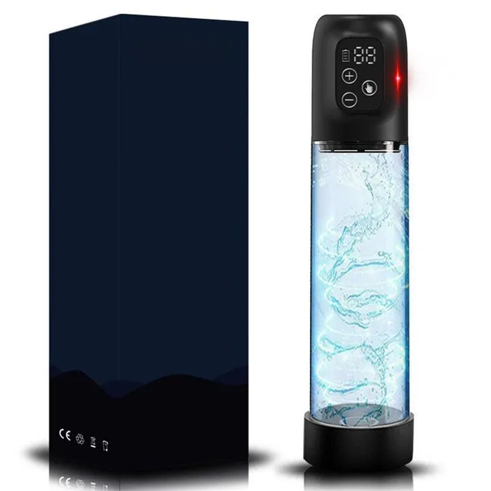 propinkup Male Sex Toys Water SPA Penis Pump LCD Screen Cock Enlargment Gear Male Trainning