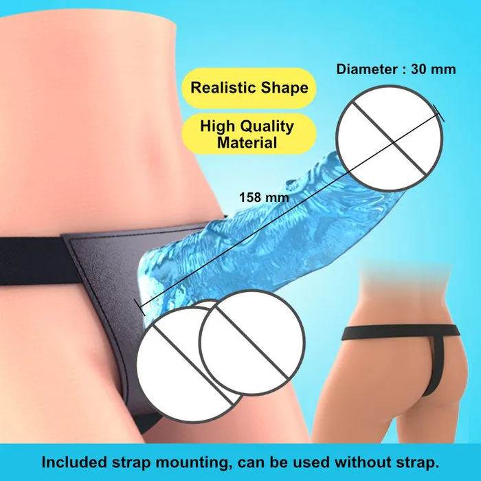 QY Crystal Strap on Dildo Small Javtoys Female Sex Toys
