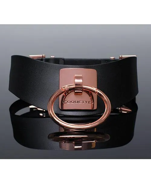 Vibrators Coquette International Pleasure Collection Adjustable Collar Blackrose Gold Vibrators Coquette International Pleasure Collection Adjustable Collar Blackrose Gold