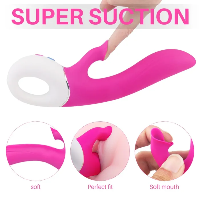 YOSPOSS Female Sex Toys 9 Suction 9 Vibration Clit G Spot Rabbit Vibrator ComeHither Motion
