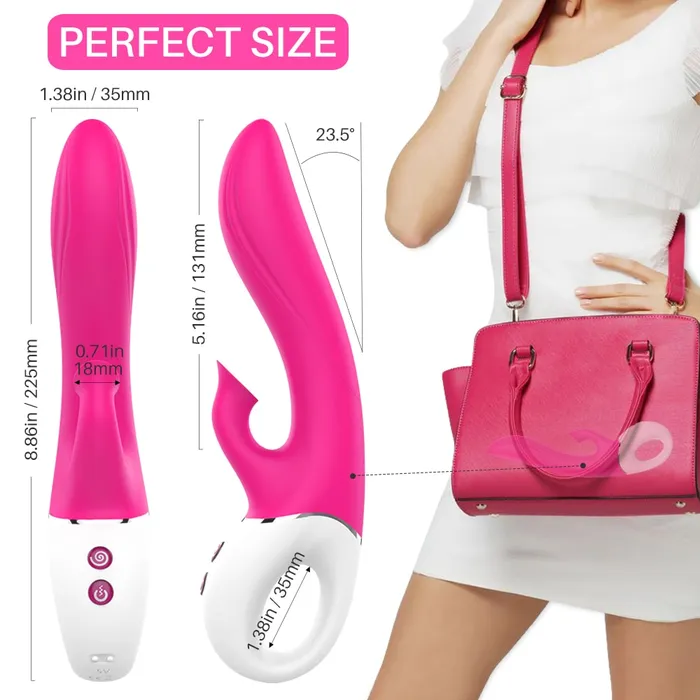 YOSPOSS Female Sex Toys 9 Suction 9 Vibration Clit G Spot Rabbit Vibrator ComeHither Motion