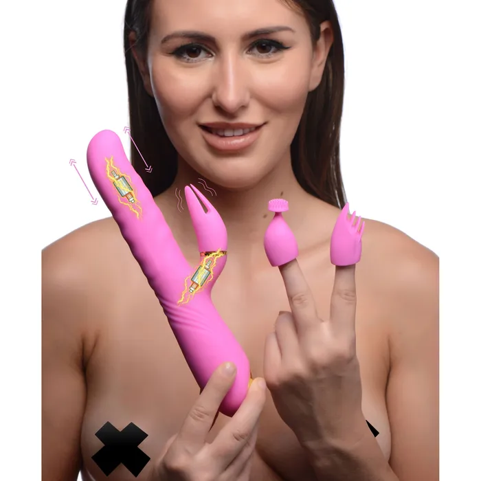 10X VersaThrust Vibe Thrust Rabbit w Attachments Inmi Vibrators