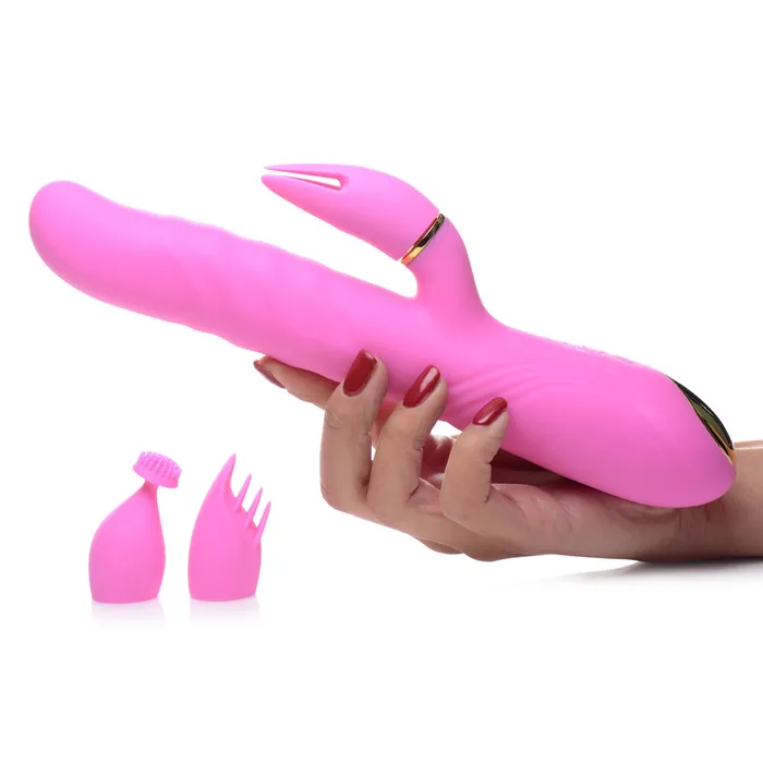10X VersaThrust Vibe Thrust Rabbit w Attachments Inmi Vibrators