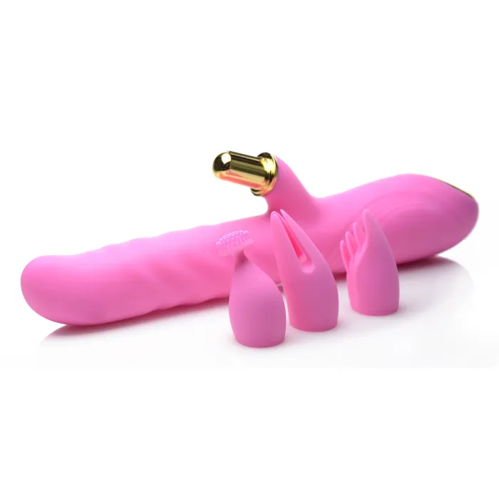 10X VersaThrust Vibe Thrust Rabbit w Attachments Inmi Vibrators