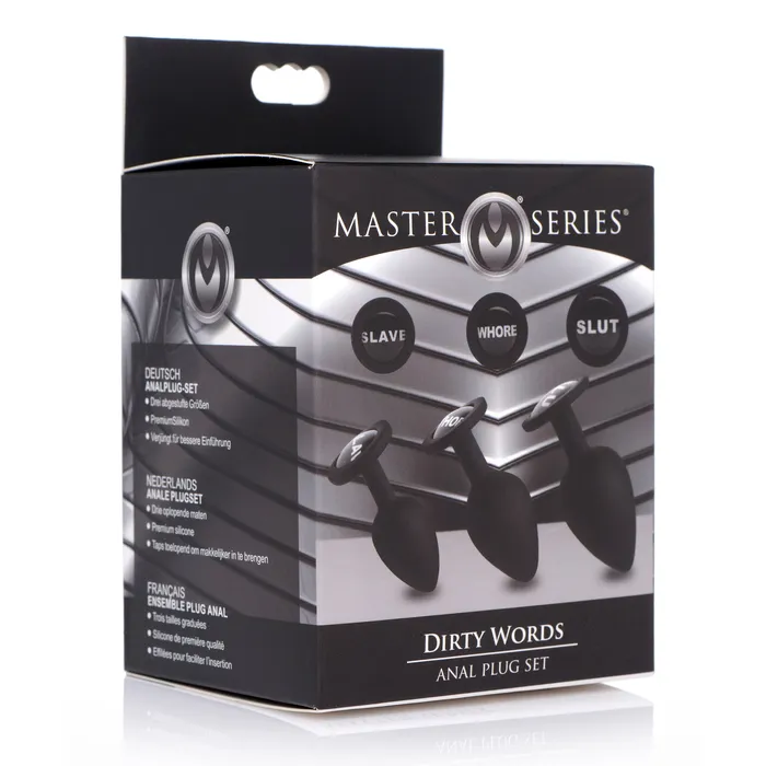 Anal Master Series Dirty Words Anal Plug Set