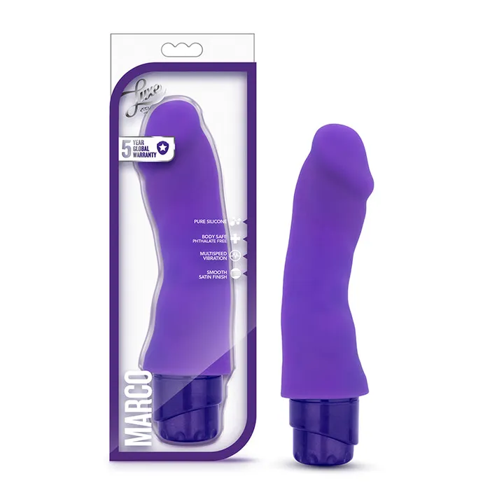 Blush Vibrators Blush Luxe Marco 775 in Silicone Vibrating Dildo Purple