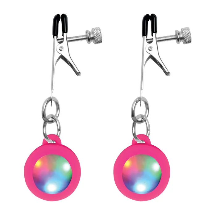 Charmed Female Sex Toys Silicone Light Up Nipple Clamps