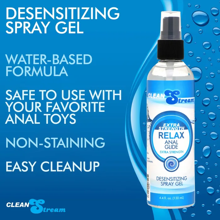 CleanStream Male Sex Toys Relax Extra Strength Anal Lube 44 oz