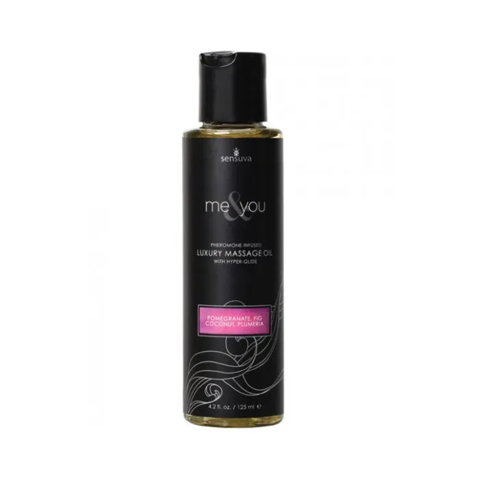 Couples Sensuva Me You Massage Oil Pomegranate Fig Coconut Plumeria 42oz